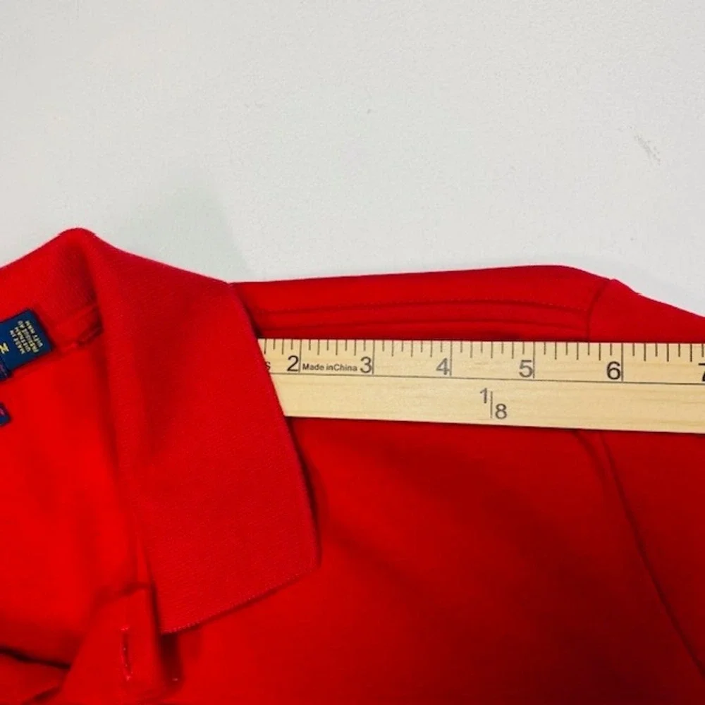 Polo Ralph Lauren Mens Classic Fit Red Short Sleeve Pique Polo Shirt Size Medium